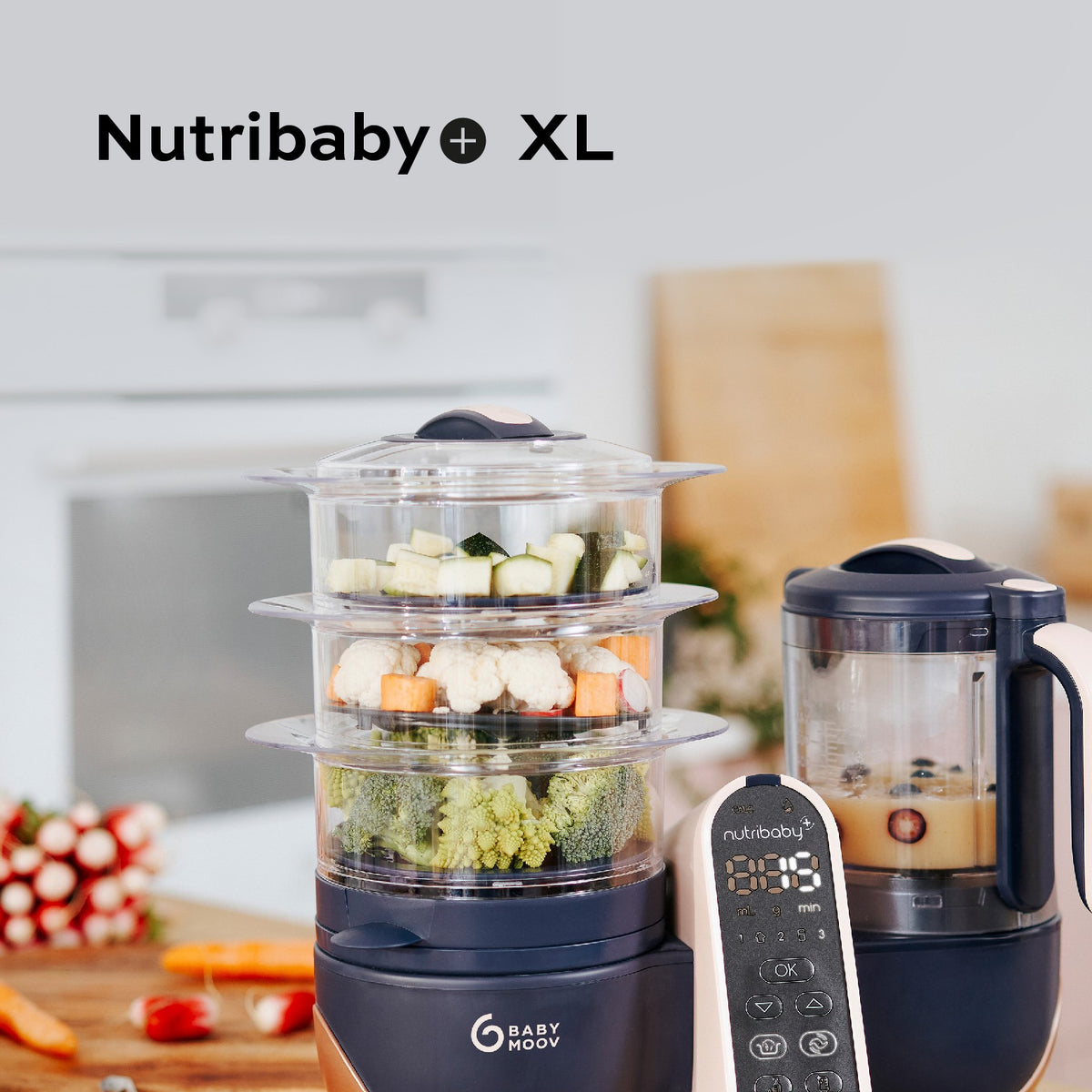 Babymoov Nutribaby XL 6-in-1 Baby Food Processor/Blender/Steamer