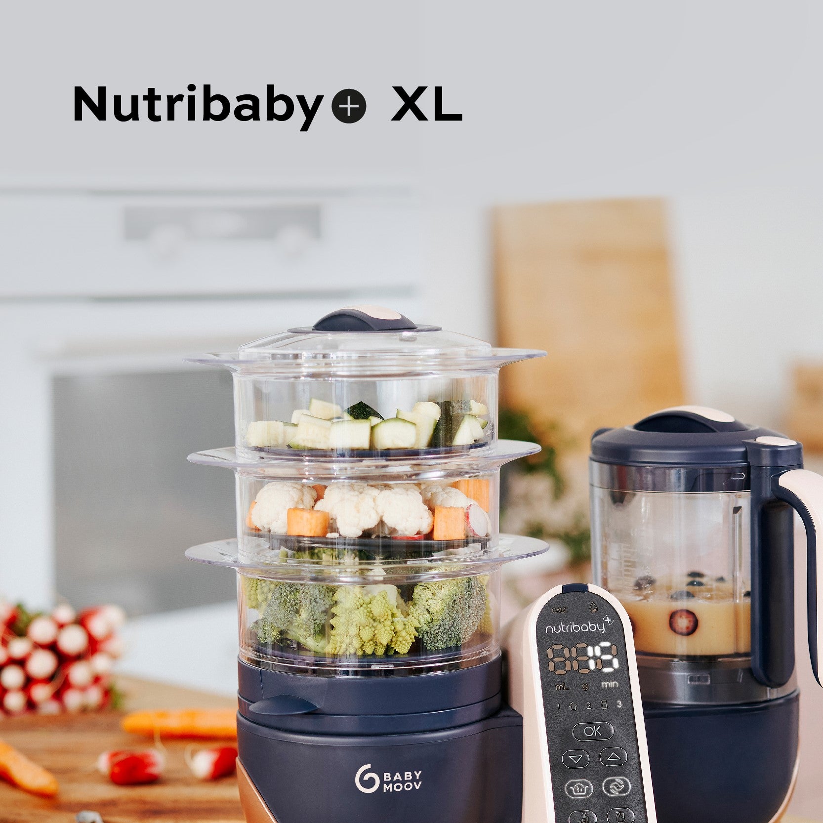 ⭐ Babymoov Nutribaby plus ⭐ - 6in1: steaming, blending, defrosting,  heating, sterilizing, and heating bottles - Preserves nutrients: cook…