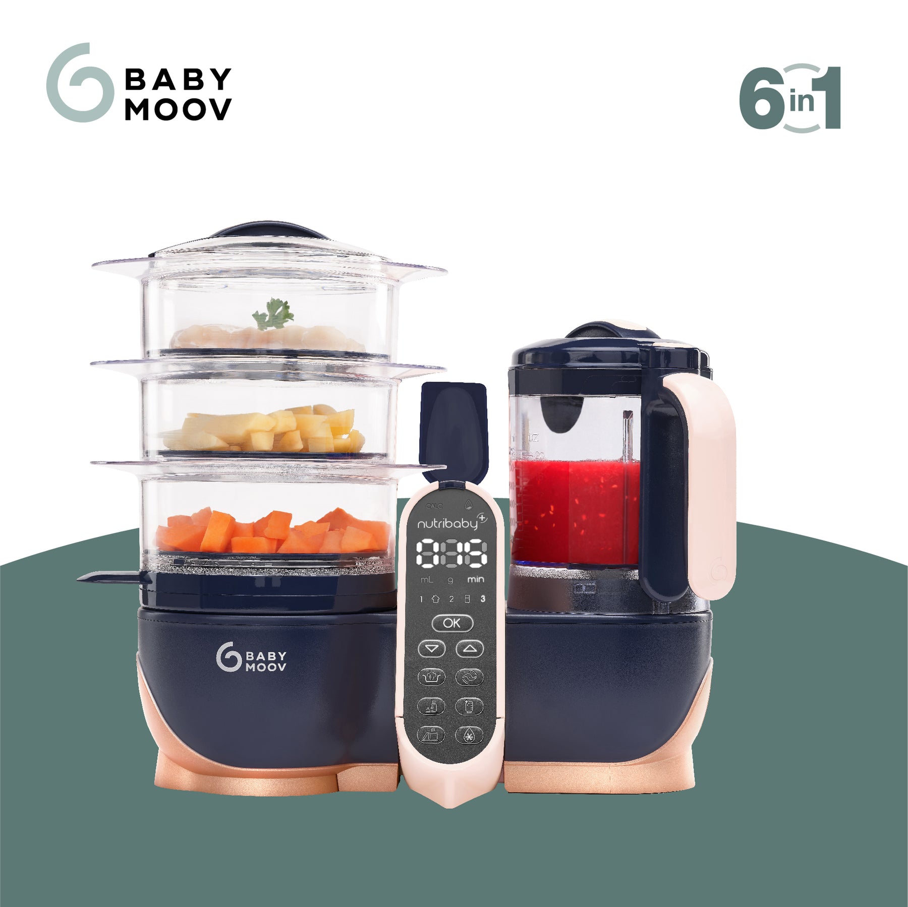 Babymoov Nutribaby Plus 6 in 1 Baby Food Maker, food processor- Free  Shipping 